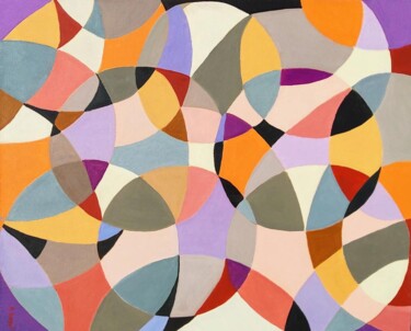 Peinture intitulée "abstrait 58" par Annie Bagot, Œuvre d'art originale, Huile Monté sur Autre panneau rigide