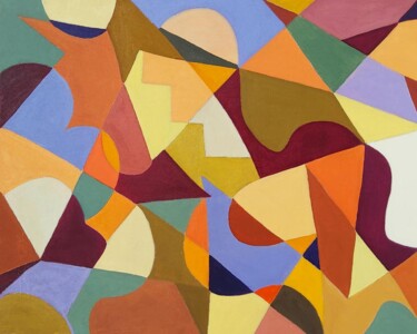 Peinture intitulée "abstrait 59" par Annie Bagot, Œuvre d'art originale, Huile Monté sur Autre panneau rigide