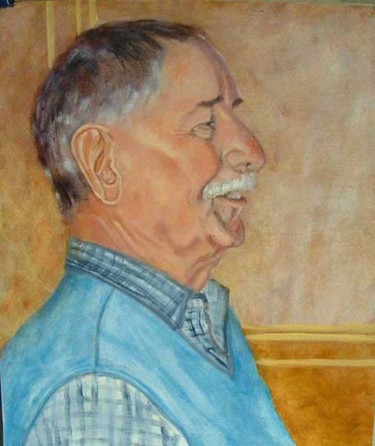 portrait-maurice.jpg Peinture intitulée "portrait-maurice.jpg" par Annie Bagot, Œuvre d'art originale, Huile