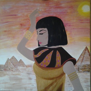 Pittura intitolato "Égyptienne" da Annie Barrier, Opera d'arte originale, Acrilico