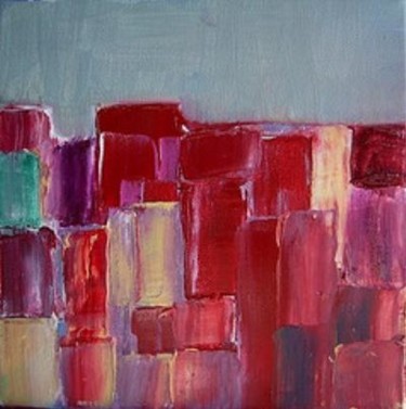 Painting titled "Favelas" by Annie Bibaut, Original Artwork, Oil