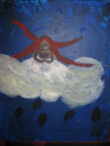 Painting titled "l'évaporée" by Annie Bronischewski, Original Artwork, Acrylic