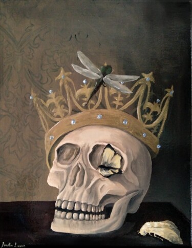 Painting titled "King Richard" by Annita Luxon, Original Artwork, Oil