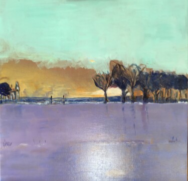 Malerei mit dem Titel "Winter" von Ann Lahti, Original-Kunstwerk, Öl