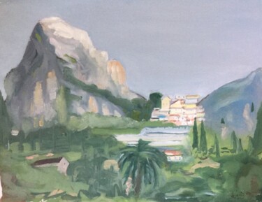Painting titled "Mountain St Jeannet" by Ann Lahti, Original Artwork
