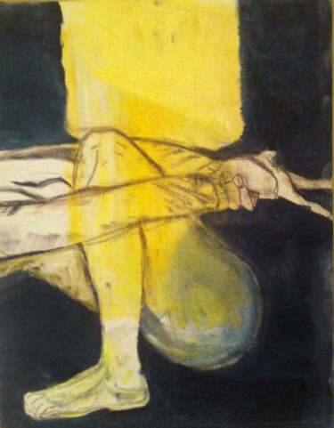 Painting titled "marichyasana.jpg" by Ann Lahti, Original Artwork
