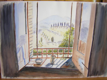 Peinture intitulée "Fenêtre Ouverte sur…" par Annouchka Boudet Du Mottay, Œuvre d'art originale