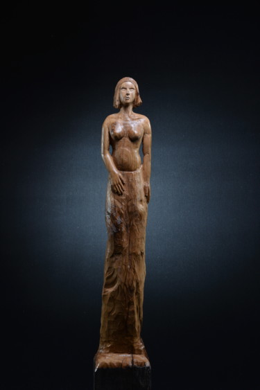 Sculpture titled "druádes" by Annouck Bienfait, Original Artwork, Wood