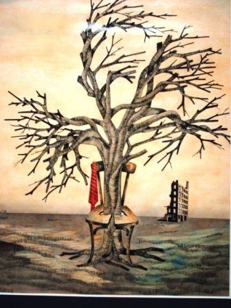 Peinture intitulée "la mort de karame" par Abdelali Announi, Œuvre d'art originale
