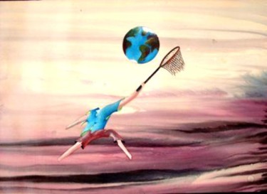 Peinture intitulée "atrappe..." par Abdelali Announi, Œuvre d'art originale