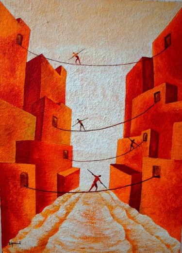 Painting titled "le sable monte" by Abdelali Announi, Original Artwork