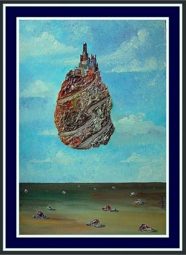 Peinture intitulée "homage a magritte" par Abdelali Announi, Œuvre d'art originale