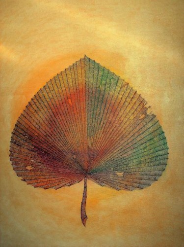 Peinture intitulée "L"automne" par Abdelali Announi, Œuvre d'art originale