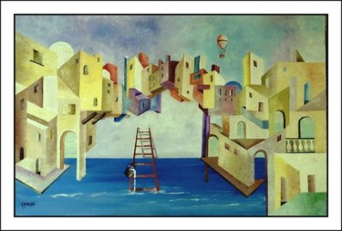 Peinture intitulée "Venise" par Abdelali Announi, Œuvre d'art originale