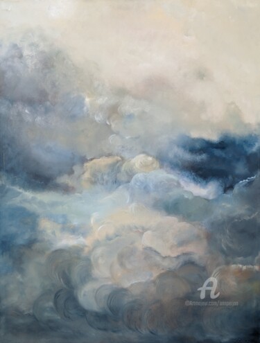 Pintura titulada "Ciel" por Anna Perjan, Obra de arte original, Oleo Montado en Bastidor de camilla de madera