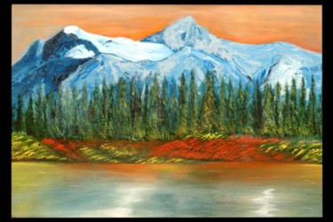 Painting titled "MONTAGNE" by Annuccia Ghisi, Original Artwork