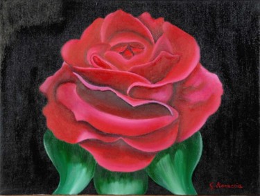 Painting titled "ROSA ROSSA" by Annuccia Ghisi, Original Artwork