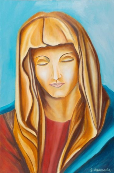 Painting titled "PREGHIERA" by Annuccia Ghisi, Original Artwork