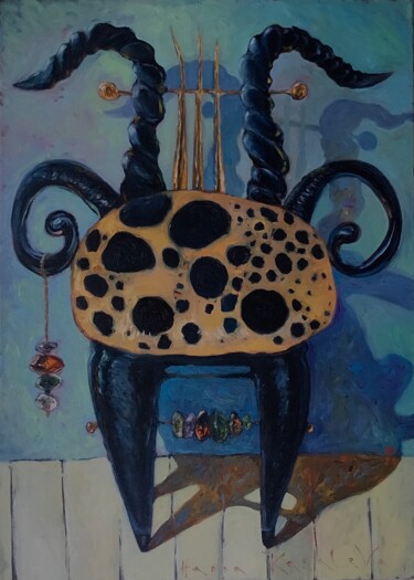 Schilderij getiteld "A chair for bugaboo" door Hanna Karaleva, Origineel Kunstwerk, Olie