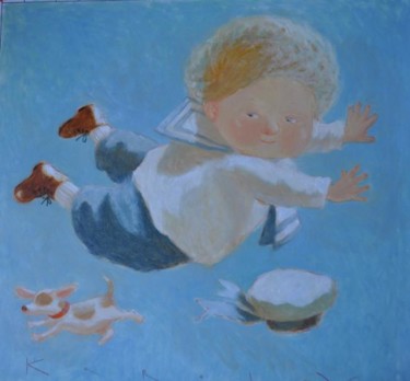 Painting titled "Levitation 2" by Hanna Karaleva, Original Artwork
