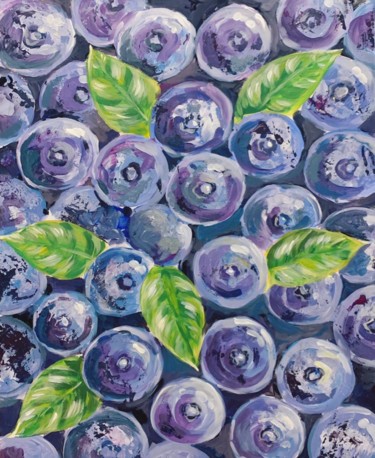 Painting titled "Blueberry" by Insomnia Art, Original Artwork, Acrylic