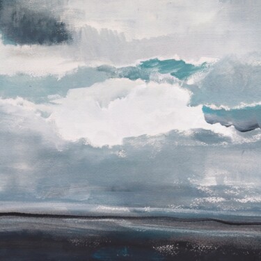 Peinture intitulée "ciel(s)" par Anna Vliet, Œuvre d'art originale, Acrylique Monté sur Carton