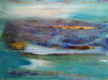 Peinture intitulée "humeur lagune" par Anny Aguiar, Œuvre d'art originale