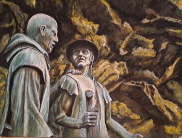 Pintura intitulada "St Bruno" por Anny Dournon, Obras de arte originais, Pastel