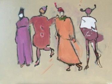 Painting titled "Comedia2" by Anne Dromard, Original Artwork, Acrylic