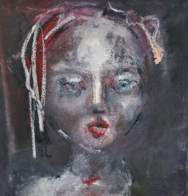 Painting titled "Surprise" by Anne Dromard, Original Artwork, Acrylic