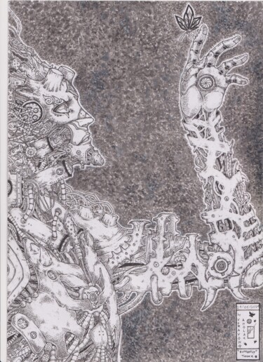 Disegno intitolato "Butterfly Touch" da Anolac Voravong, Opera d'arte originale, Matita