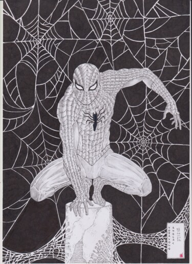 Drawing titled "MARVEL tribute : SP…" by Anolac Voravong, Original Artwork, Pencil