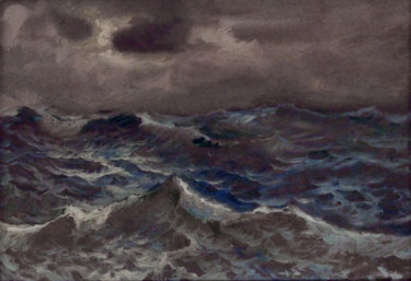 Pittura intitolato "Tempesta" da G. Casella, Opera d'arte originale, Olio