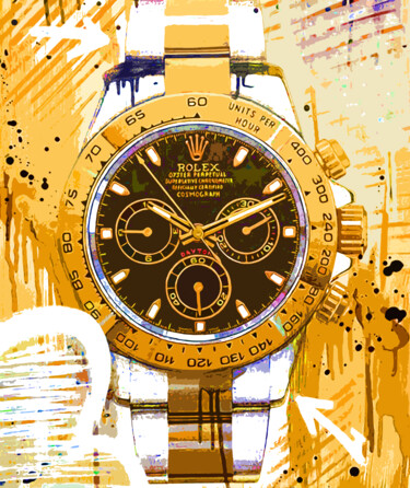 Daytona with love (Gold edition) Arts numériques intitulée "Daytona with love (…" par Anooshiravan Zargar, Œuvre d'art originale, Peinture numérique