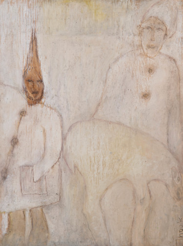 Dessin intitulée "La brebis égarée" par Anouk Gallery, Œuvre d'art originale
