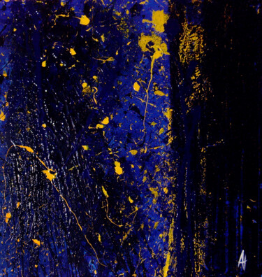 Painting titled "Night color" by Anouk Trombetta, Original Artwork, Acrylic Mounted on Wood Stretcher frame