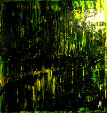 Картина под названием "Jungle" - Anouk Trombetta, Подлинное произведение искусства, Акрил Установлен на Деревянная рама для…