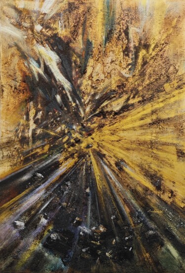 Painting titled "Light Of Consciousn…" by Anpha X, Original Artwork, Oil
