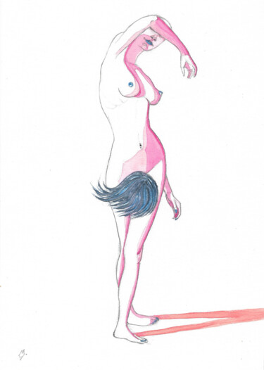 Dessin intitulée "Slightly different…" par Anra, Œuvre d'art originale, Crayon