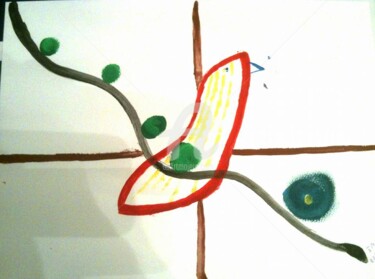 Peinture intitulée "fruit-defendu." par Anrey, Œuvre d'art originale