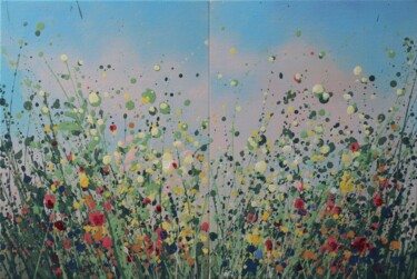 Peinture intitulée "Spring Cascade" par Anry Lys, Œuvre d'art originale, Acrylique