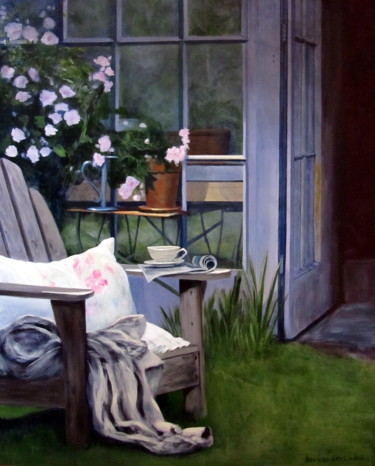 Painting titled "a lovely summers da…" by Ans Van Der Linden, Original Artwork, Acrylic