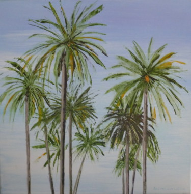 Malerei mit dem Titel "palmeras" von Ans Van Der Linden, Original-Kunstwerk, Acryl