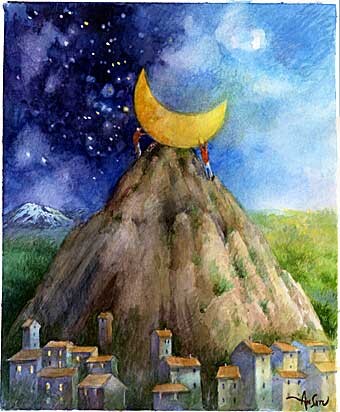 「Passage de lune」というタイトルの絵画 Ansatu Schlumbergerによって, オリジナルのアートワーク