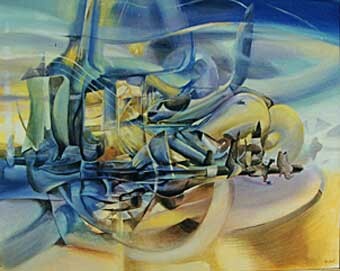 Peinture intitulée "Décantation d'un mo…" par Ansatu Schlumberger, Œuvre d'art originale