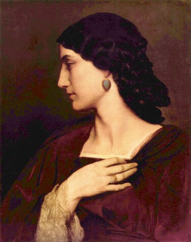 Painting titled "Nanna" by Anselm Feuerbach, Original Artwork, Oil