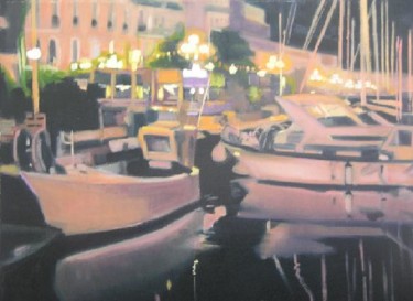 Peinture intitulée "port vendres 3" par Anska, Œuvre d'art originale, Huile