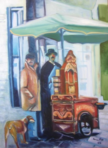 Peinture intitulée "l'organiste" par Anska, Œuvre d'art originale, Huile