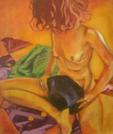 Peinture intitulée "etude nu" par Anska, Œuvre d'art originale, Huile