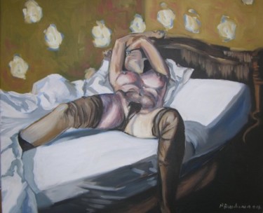 Peinture intitulée "sensualisme" par Anska, Œuvre d'art originale, Huile